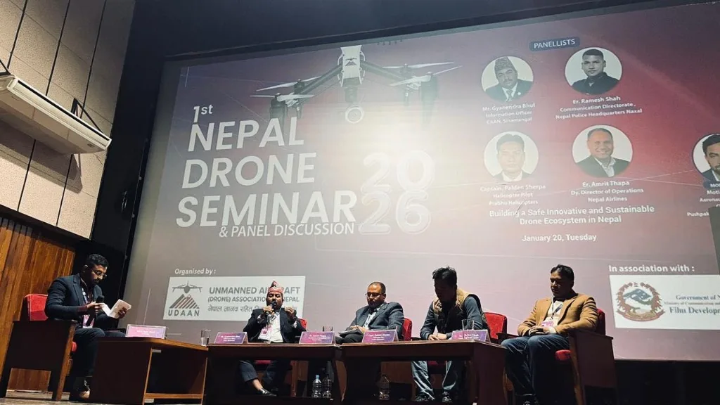 Panel discussion at Nepal Drone Seminar with CAAN and industry leaders